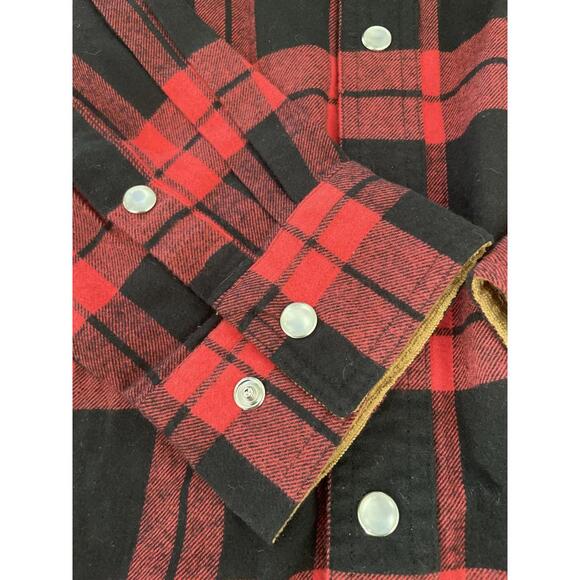 Dubinik Customized Version Men's Plaid Flannel Shirts Large Red Green Cotton - Picture 8 of 8